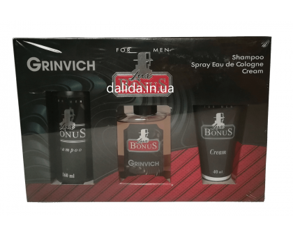 Мужской подарочный набор Lux Bonus Grinvich, шампунь, одеколон, крем