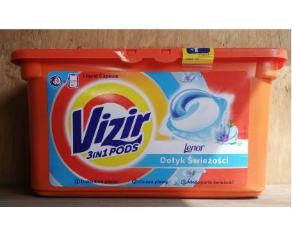 Капсулы для стирки белья Vizir прикосновение свежести, 41шт.