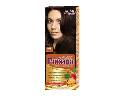 Краска для волос Рябина Avena 043 Темно-каштановый