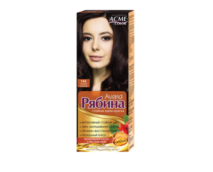 Краска для волос Рябина Avena 142 Черный шоколад