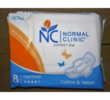 Прокладки для критических дней Normal Clinic normal, 4 капли, 8шт.