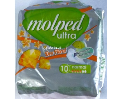 Прокладки для критических дней Molped Deo Floral normal, 4 капли, 10шт.